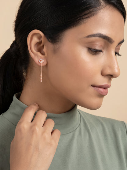 Rose Gold Twilight Gleam Danglers