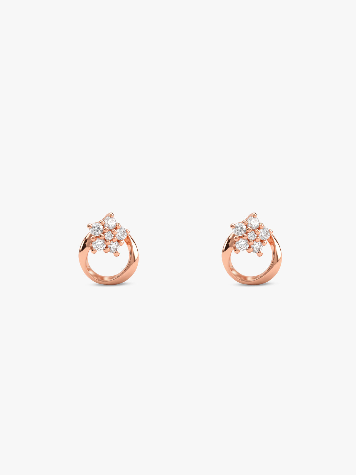 Rose Gold Viana Eternity Studs