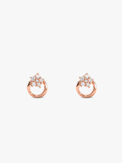 Rose Gold Viana Eternity Studs