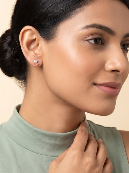 Rose Gold Viana Eternity Studs