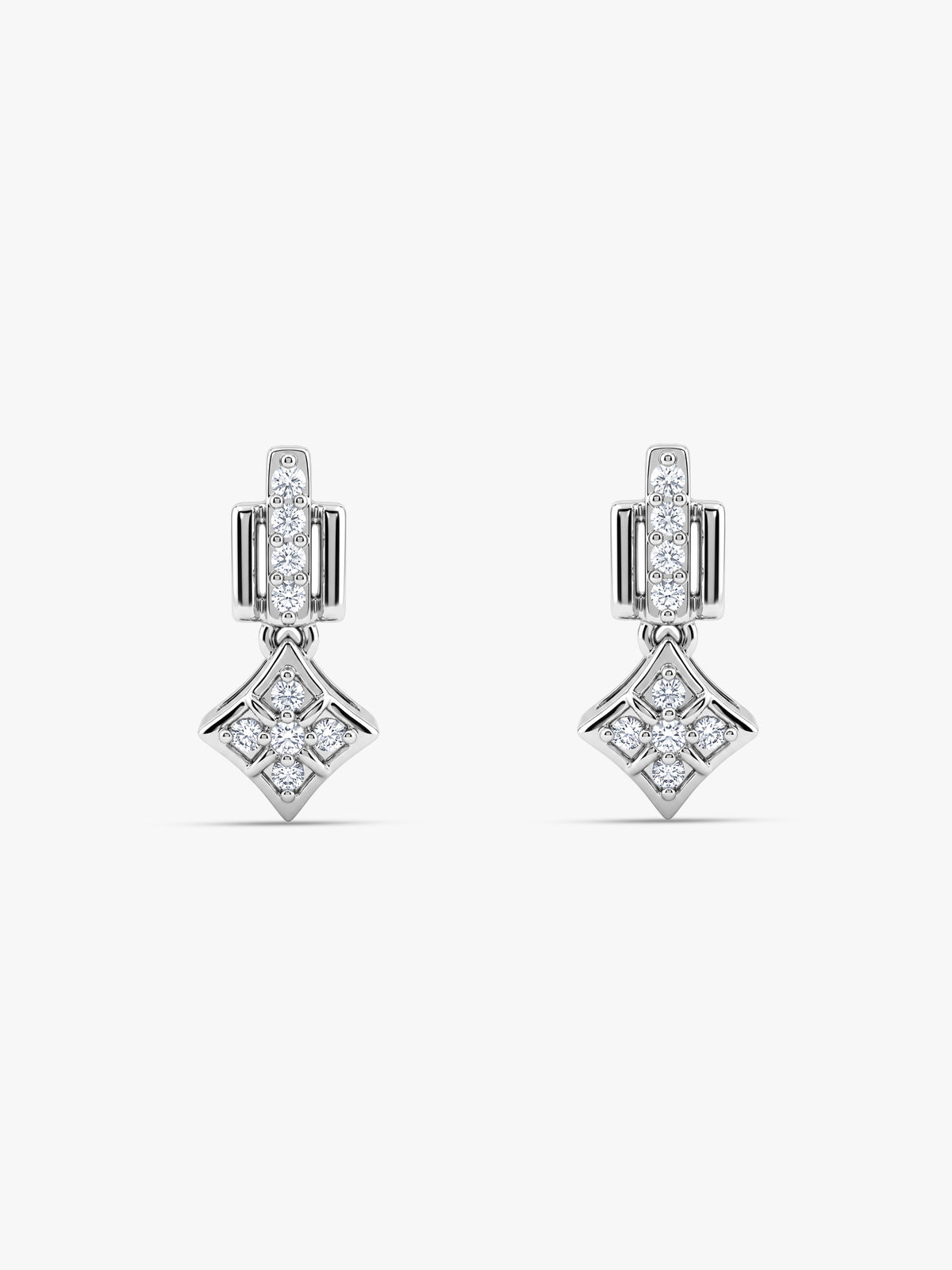 Silver Aurora Edge Earrings
