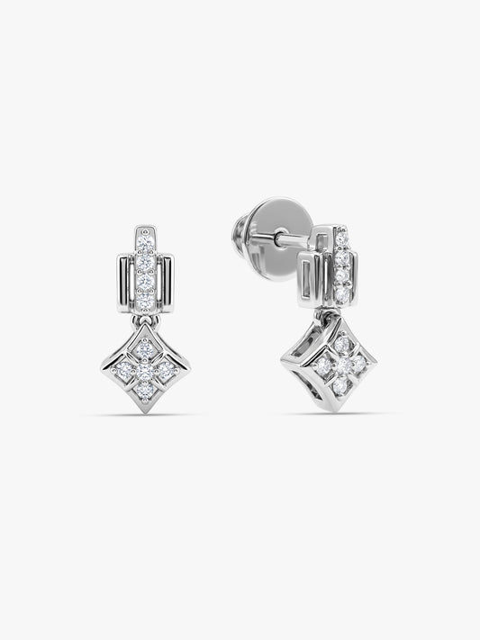 Silver Aurora Edge Earrings
