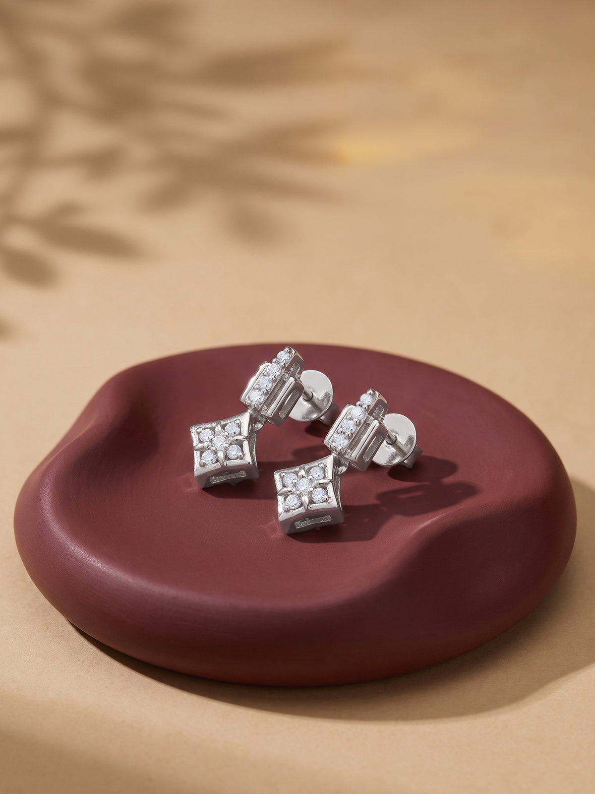 Silver Aurora Edge Earrings