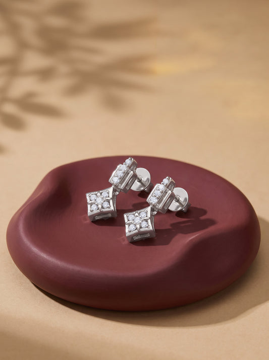Silver Aurora Edge Earrings