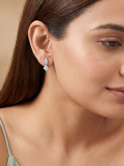Silver Aurora Edge Earrings