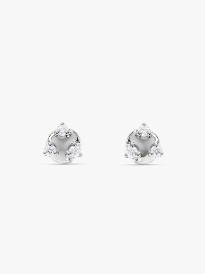 Silver Starfall Glow Studs