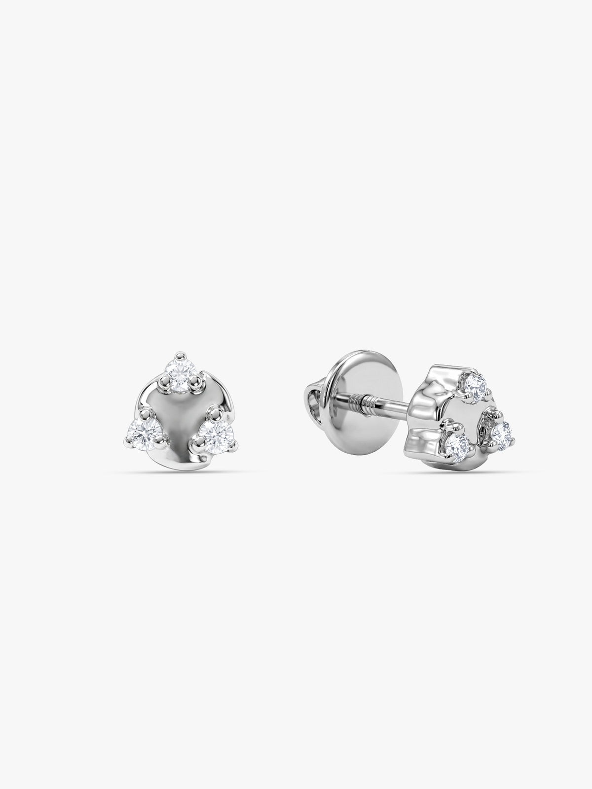 Silver Starfall Glow Studs