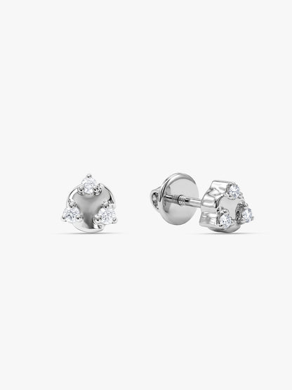 Silver Starfall Glow Studs