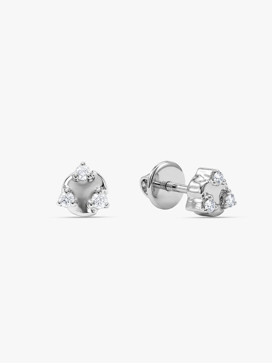 Silver Starfall Glow Studs