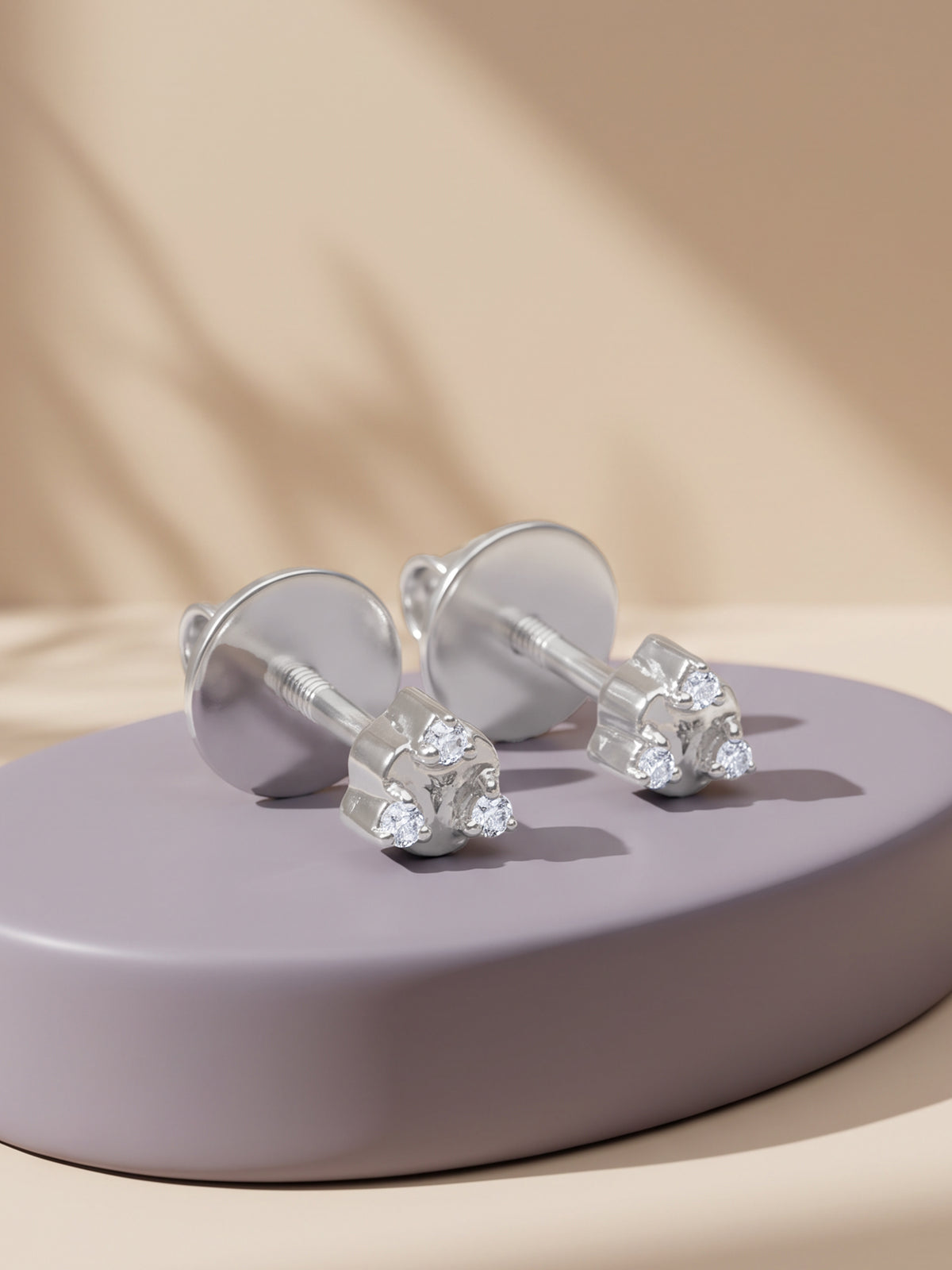 Silver Starfall Glow Studs