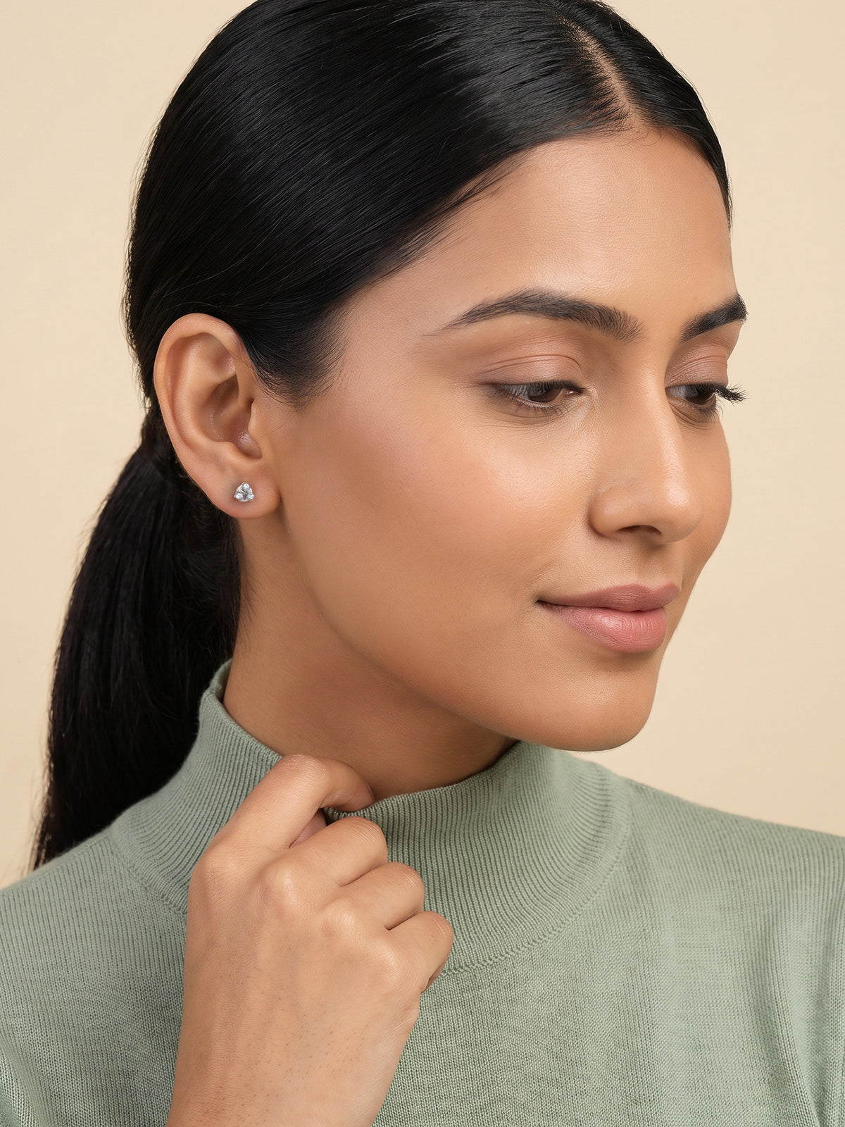 Silver Starfall Glow Studs