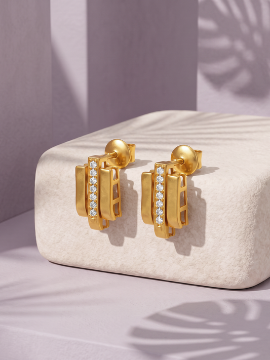 Golden Dash Spark Earrings