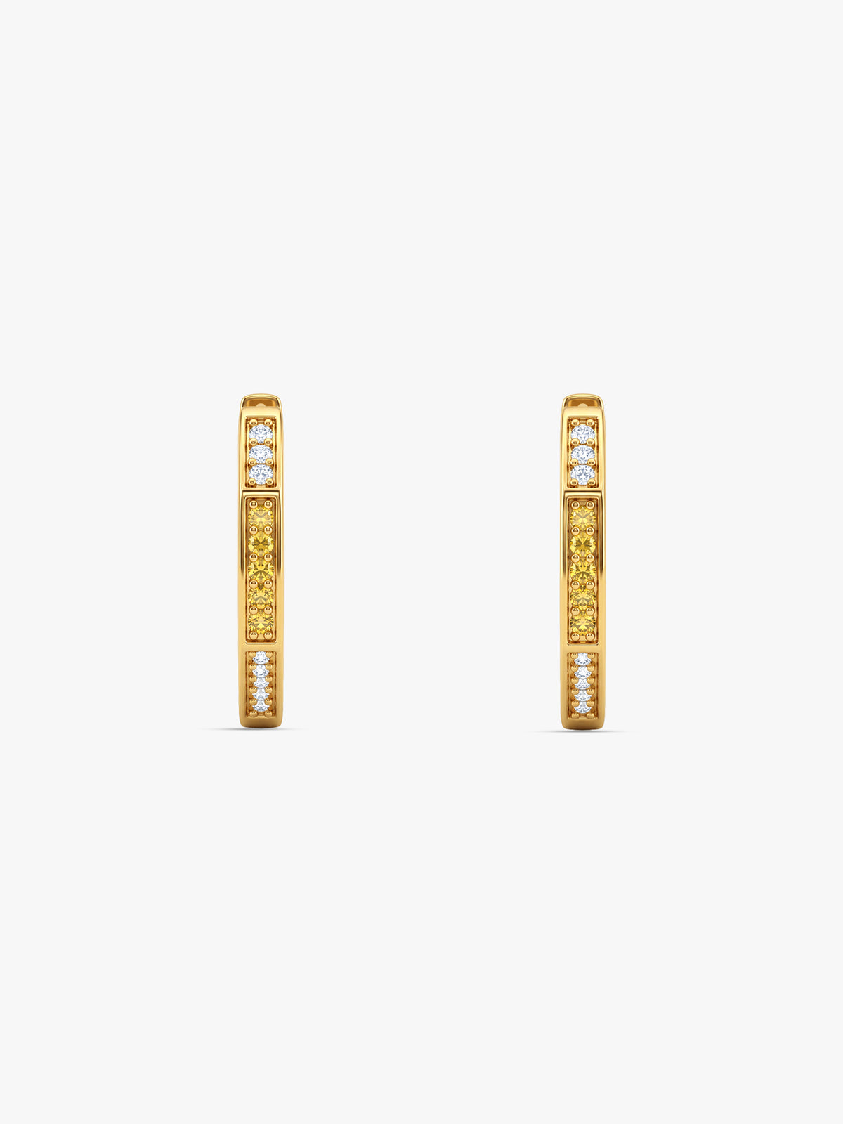 Golden Hexelle Hoop Earrings