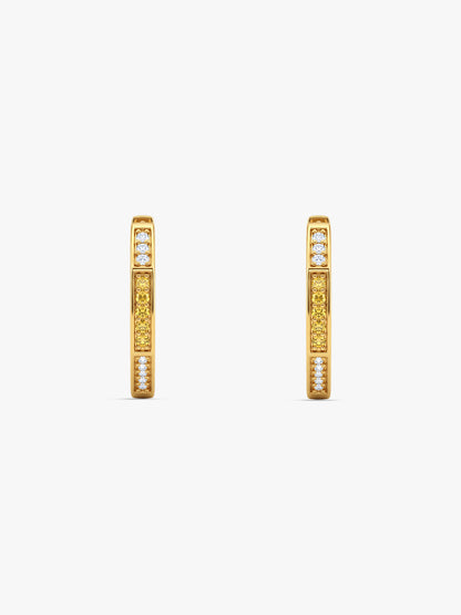 Golden Hexelle Hoop Earrings
