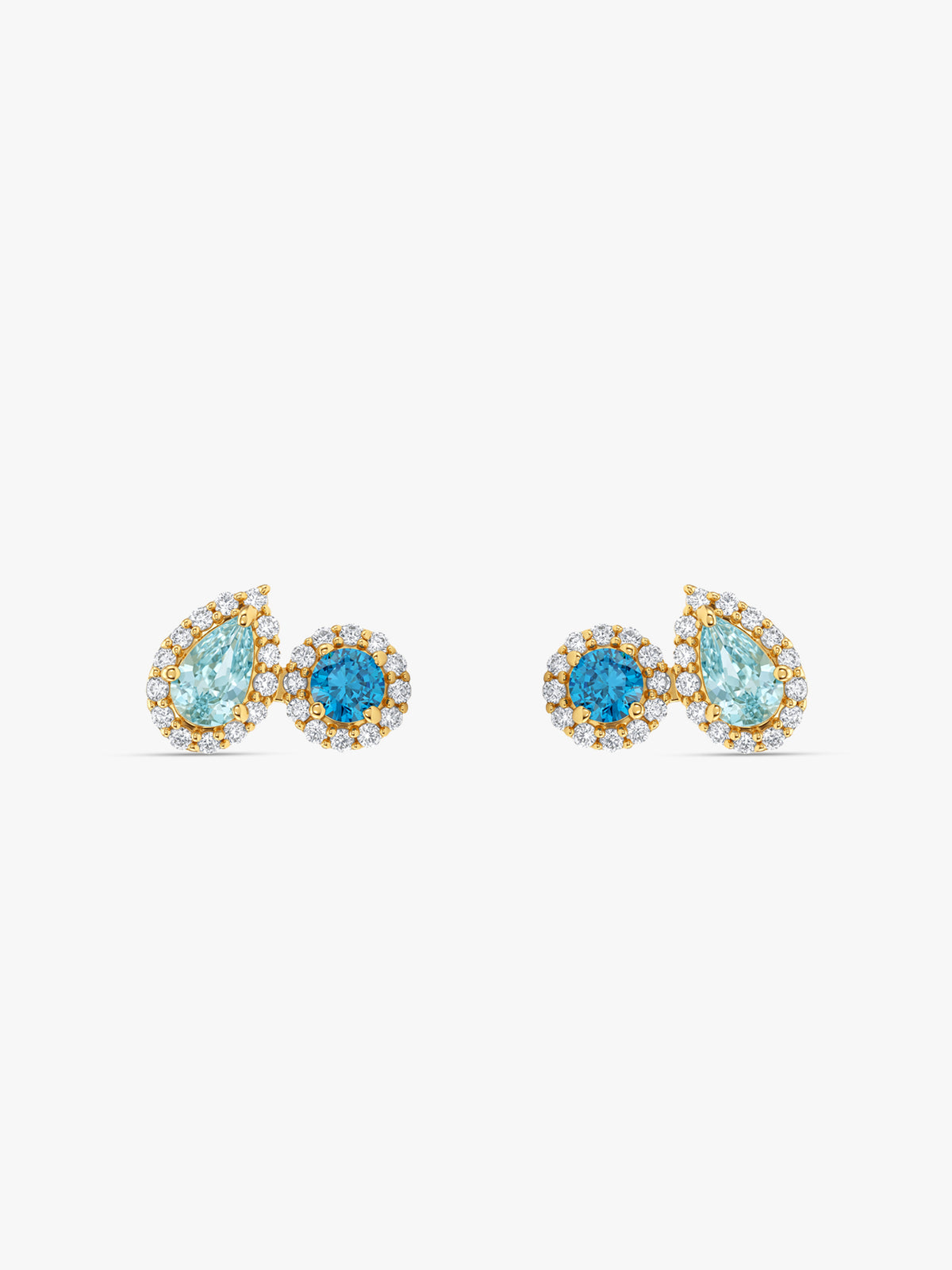 Golden Ocean Duo Stud Earrings