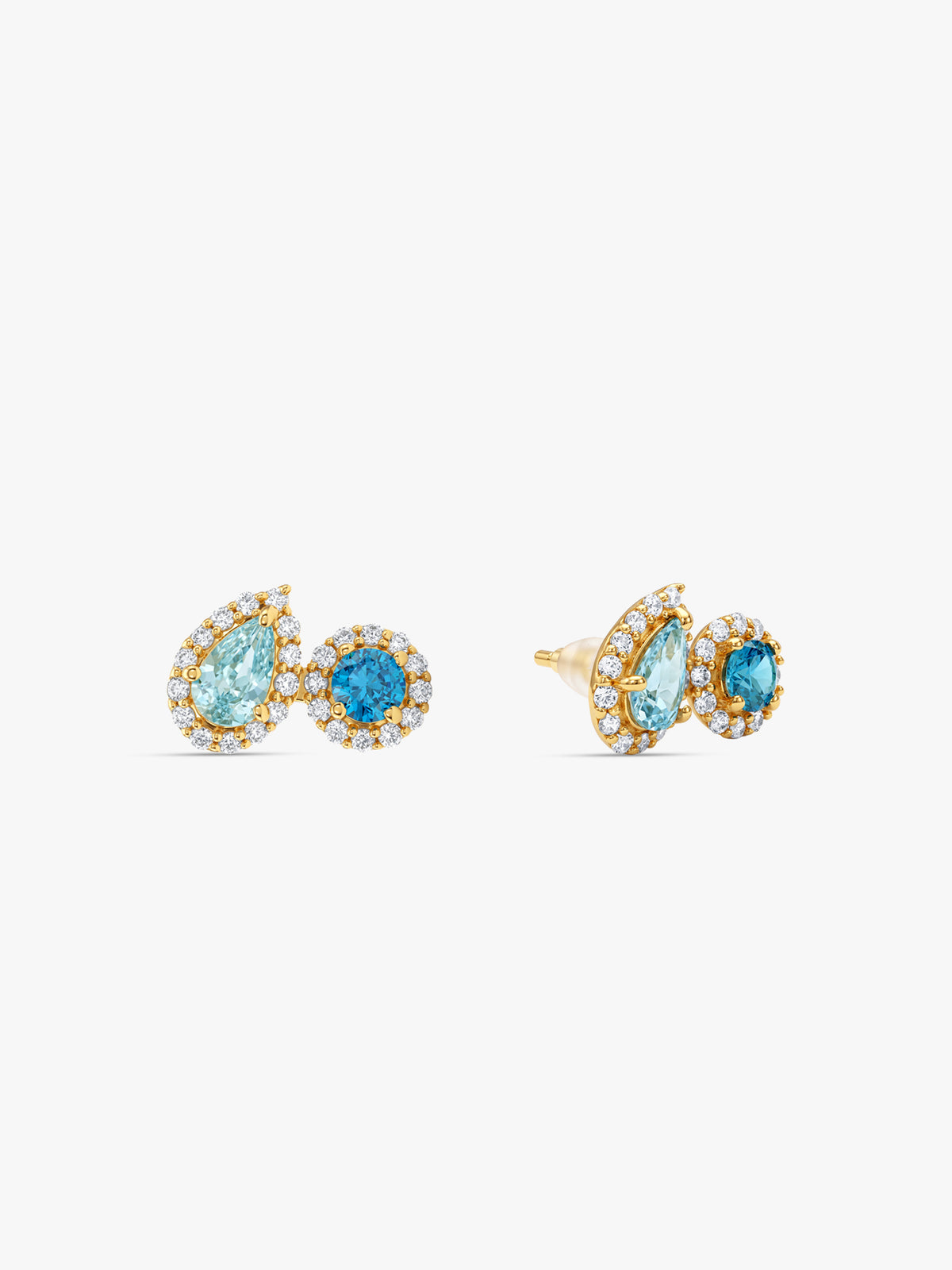 Golden Ocean Duo Stud Earrings