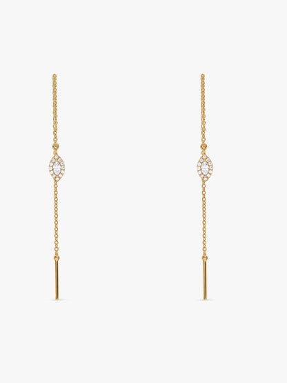 Golden Avelora Sui Dhaga Earrings