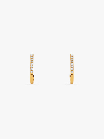 Golden Solar Meridian Hoop Earrings