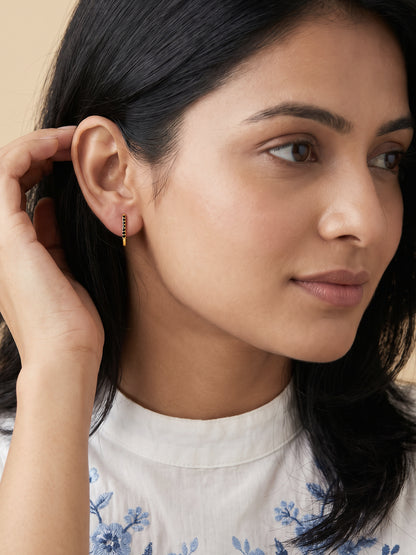 Golden Viona J-Hoop Earrings