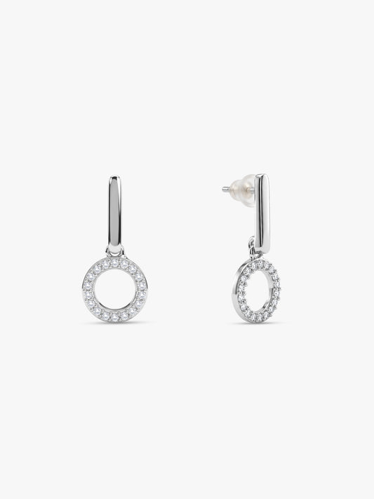 Silver Stellar Pendulum Drop Earrings