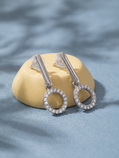 Silver Stellar Pendulum Drop Earrings