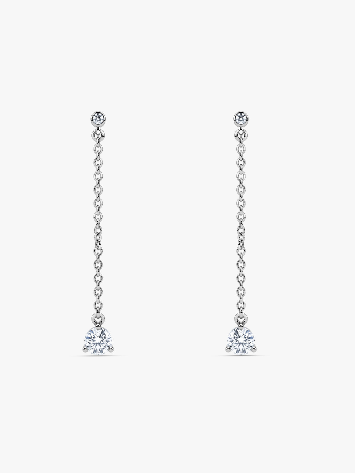 Silver Polaris Star Danglers