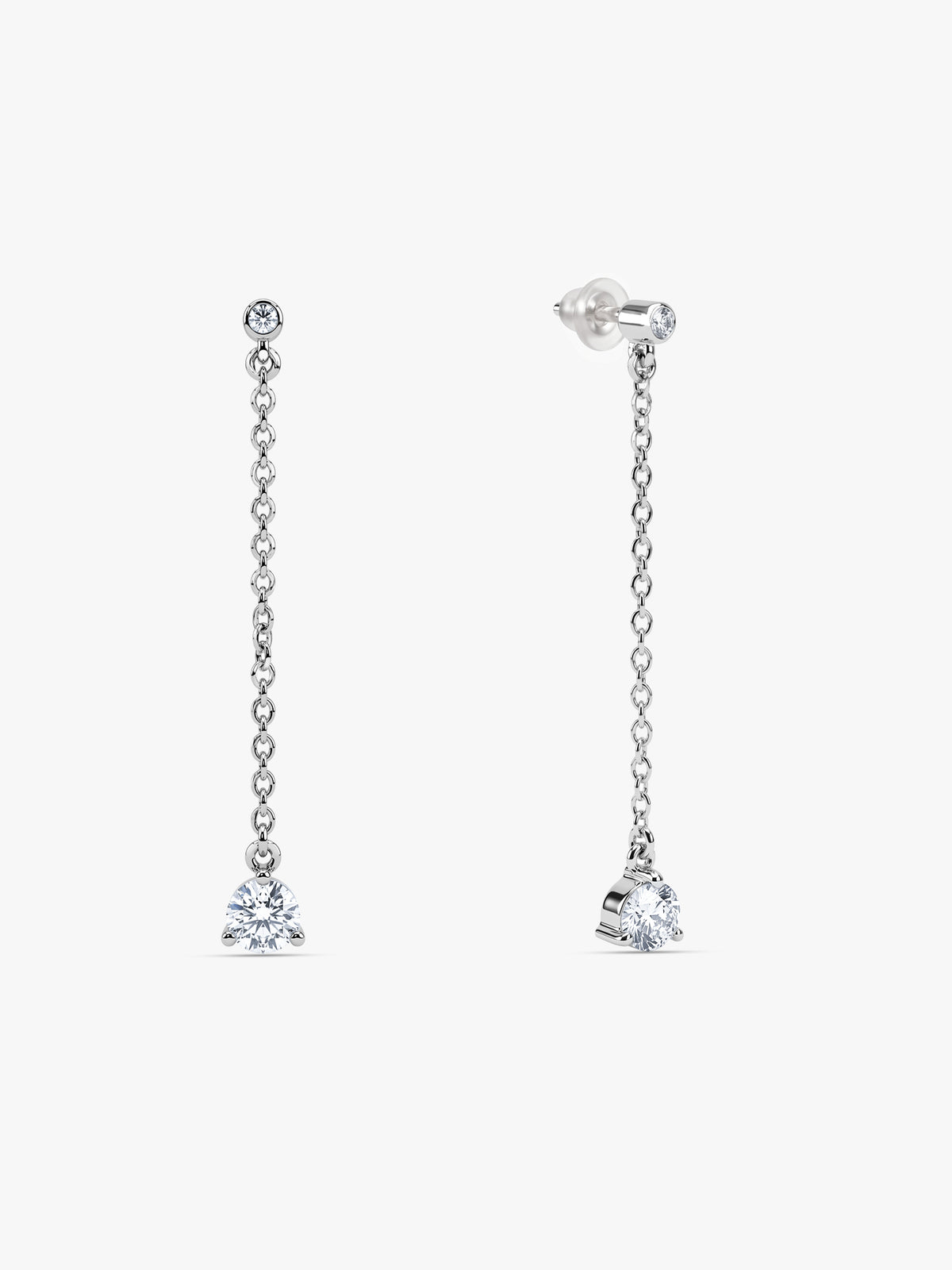 Silver Polaris Star Danglers