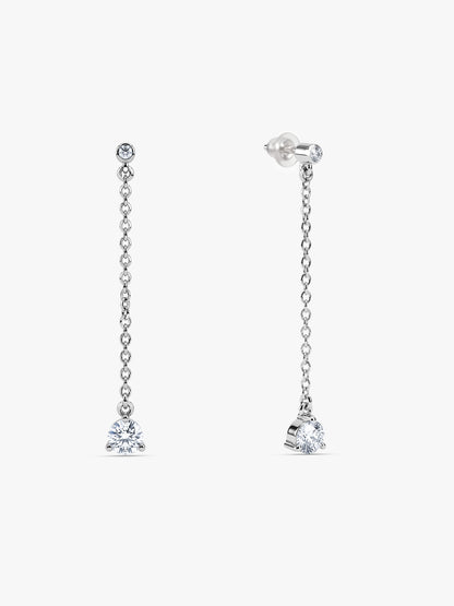 Silver Polaris Star Danglers