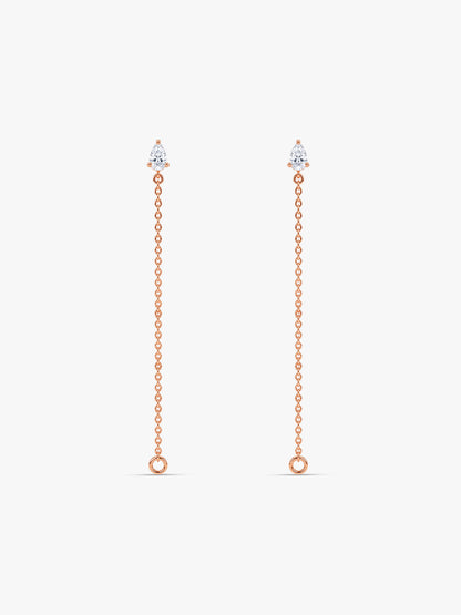 Rose Gold Clematis Danglers