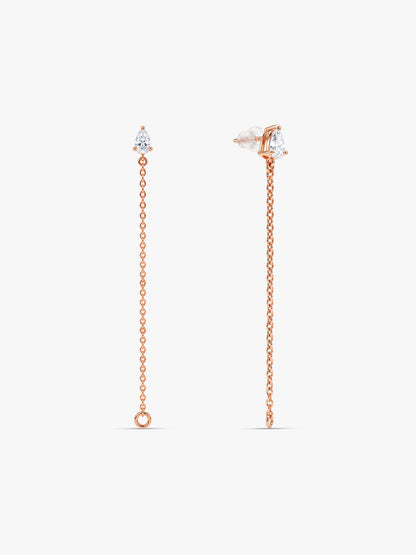 Rose Gold Clematis Danglers