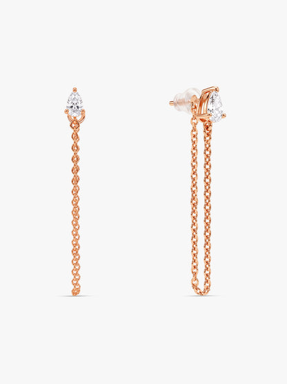 Rose Gold Clematis Danglers
