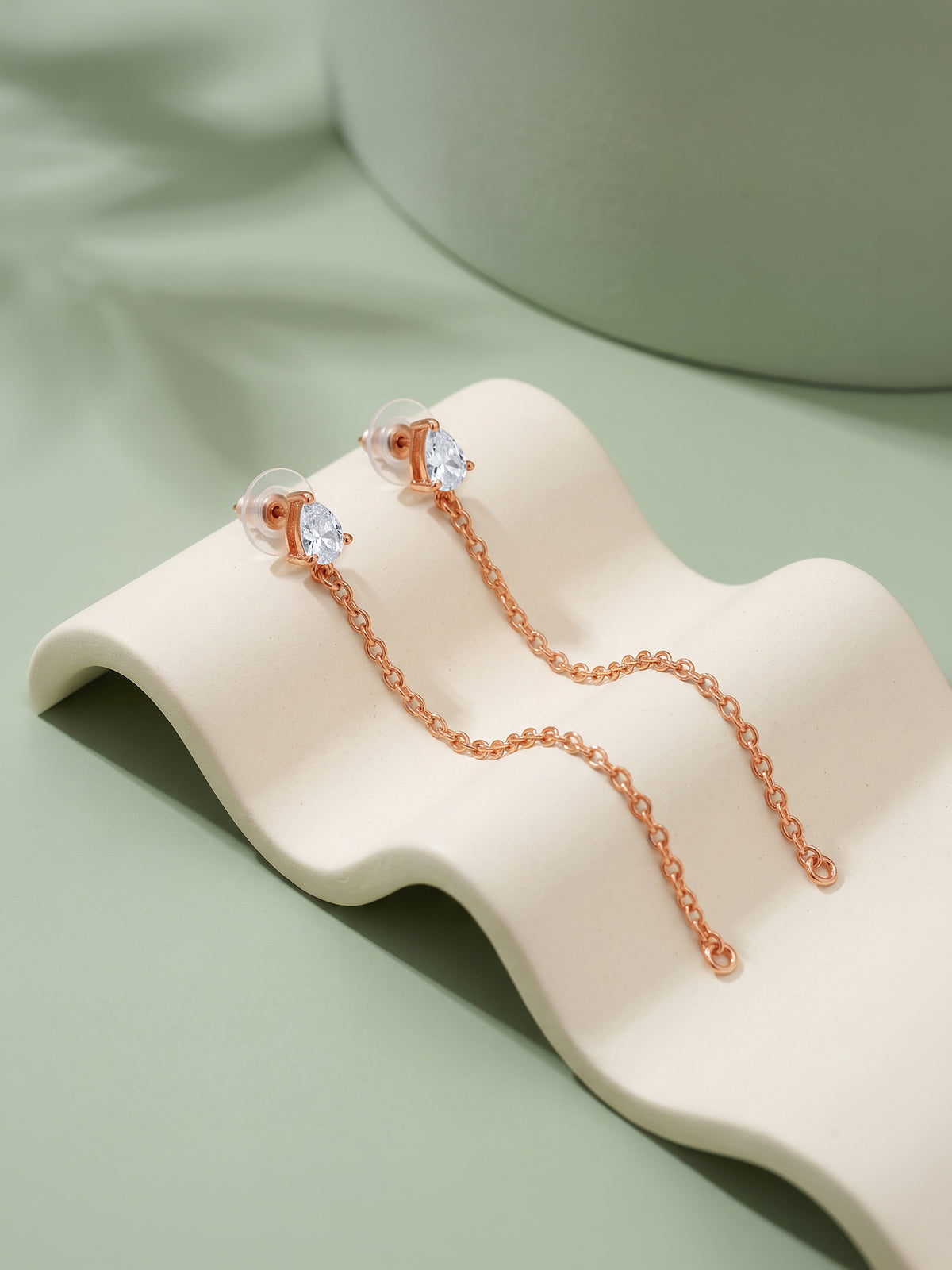 Rose Gold Clematis Danglers
