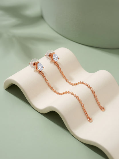 Rose Gold Clematis Danglers