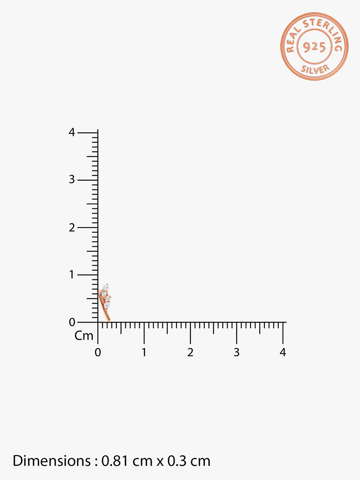 Rose Gold Ignition Curve Earrings