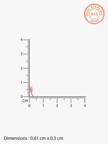Rose Gold Ignition Curve Earrings