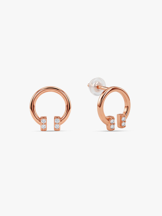 Rose Gold Tune In Earrings
