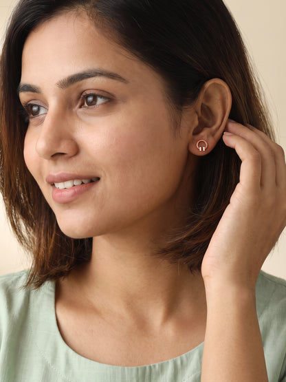Rose Gold Tune In Earrings