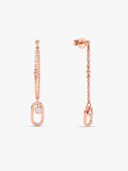 Rose Gold Quadrant Glow Danglers