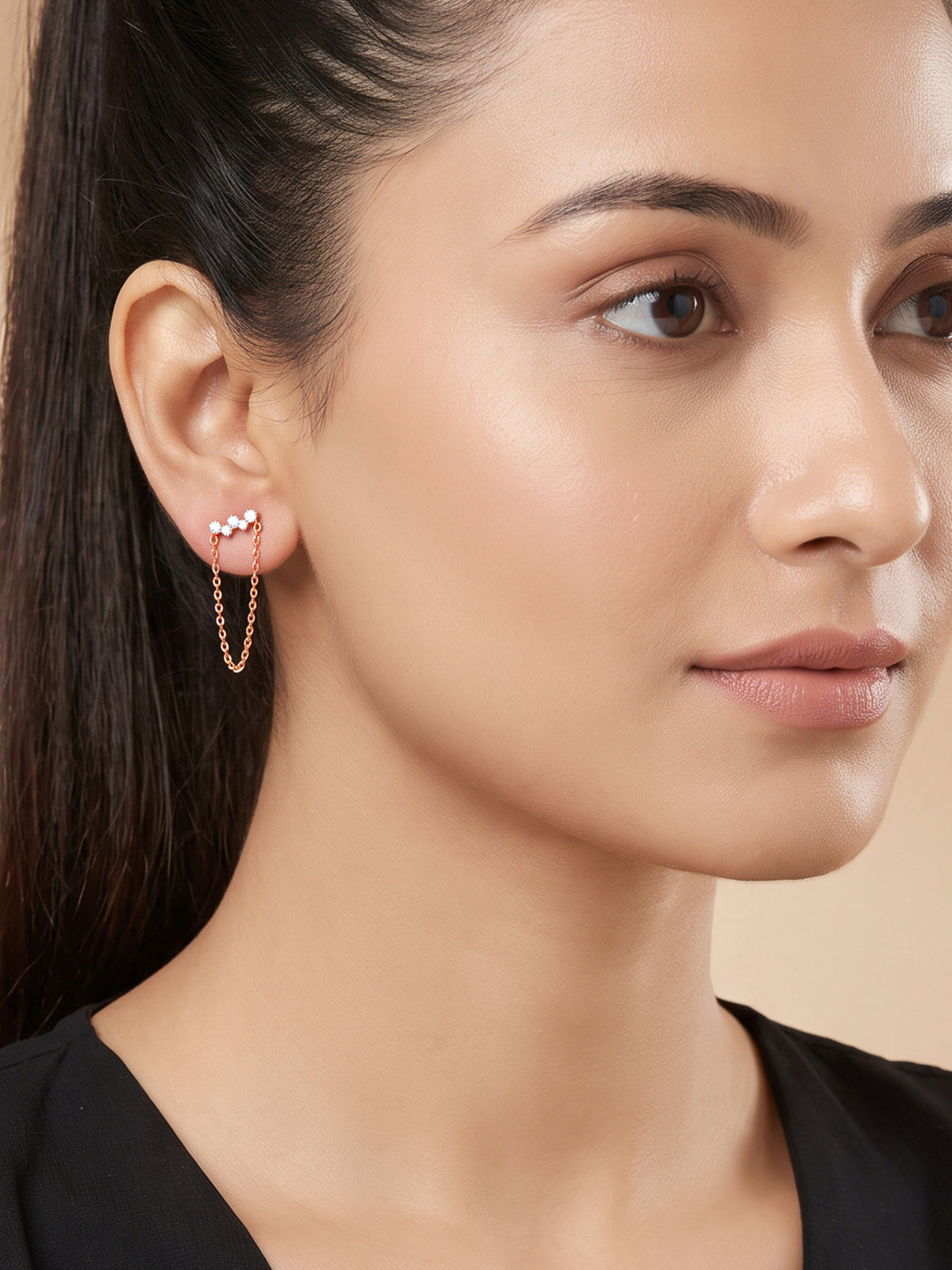 Rose Gold Cielle Earrings