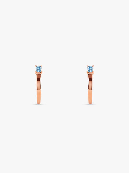 Rose Gold Oceara Hoop Earrings