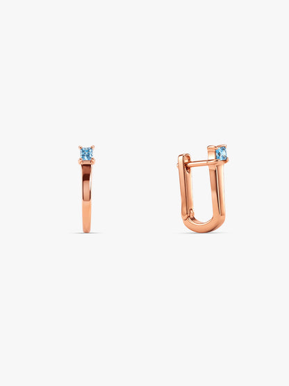 Rose Gold Oceara Hoop Earrings