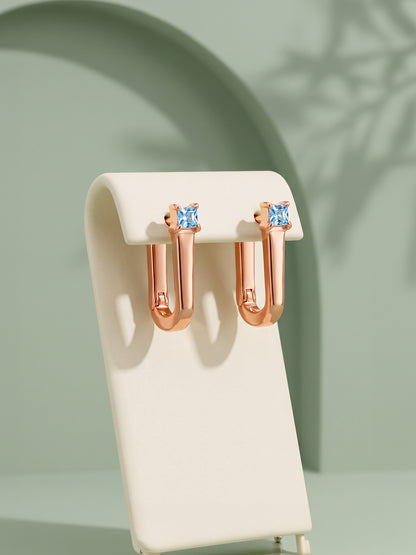 Rose Gold Oceara Hoop Earrings
