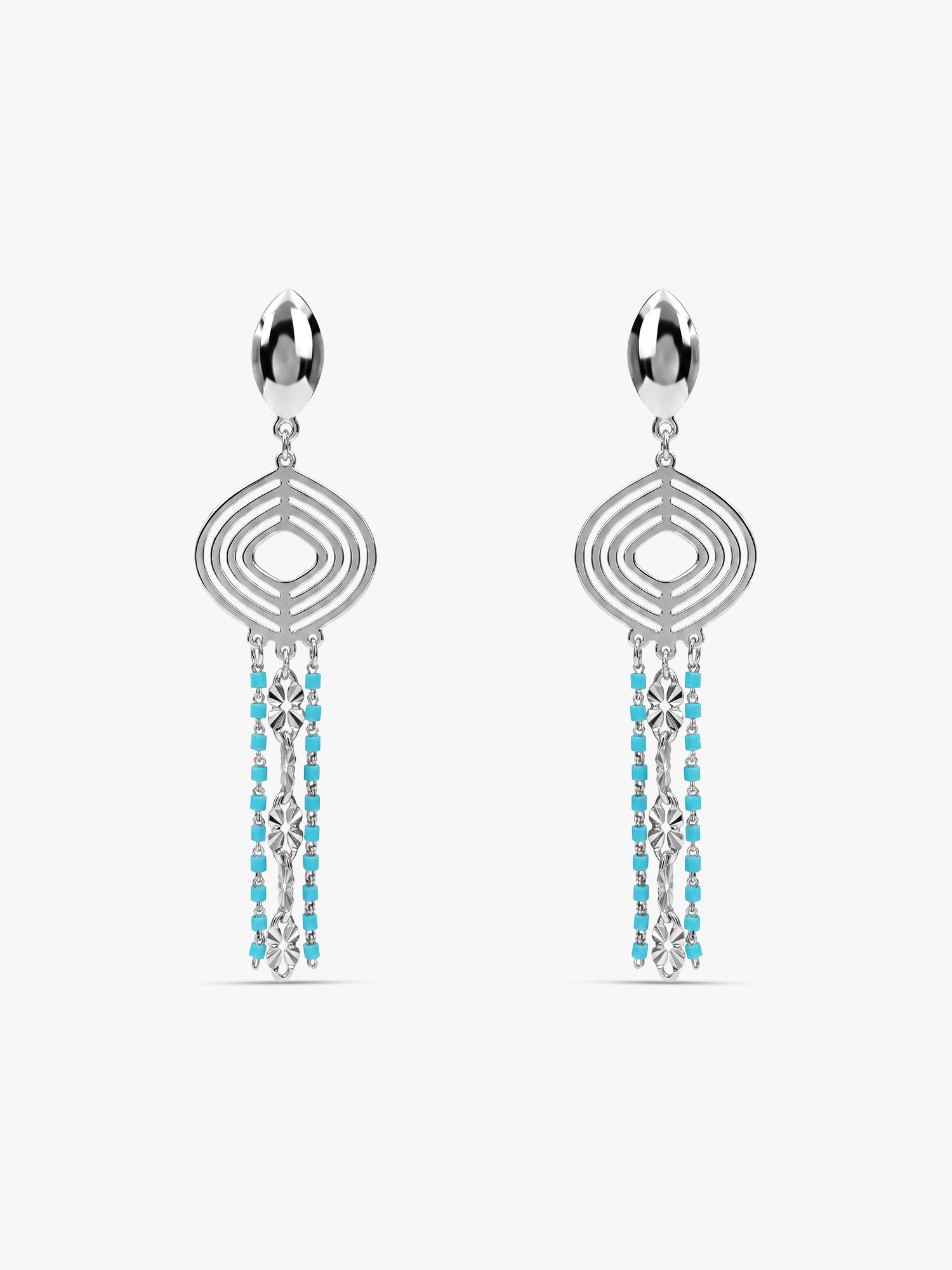 Silver Cyra Dangler Earrings