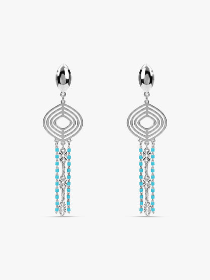 Silver Cyra Dangler Earrings