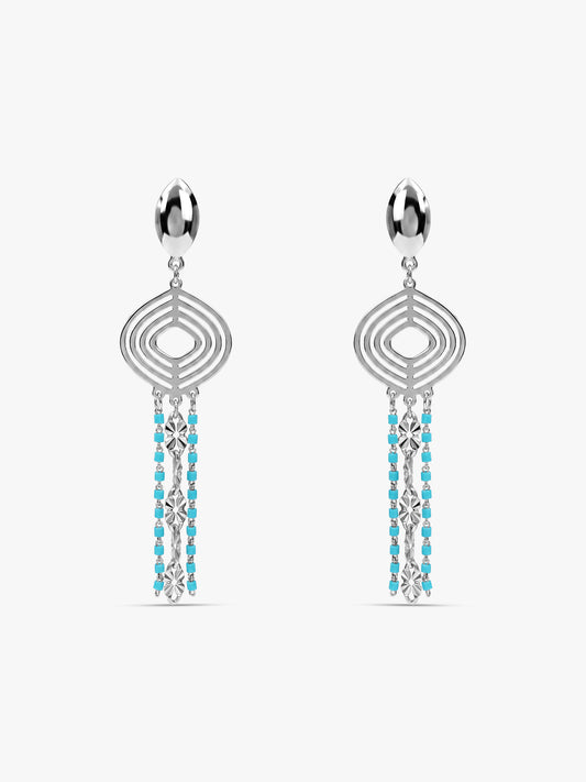 Silver Cyra Dangler Earrings