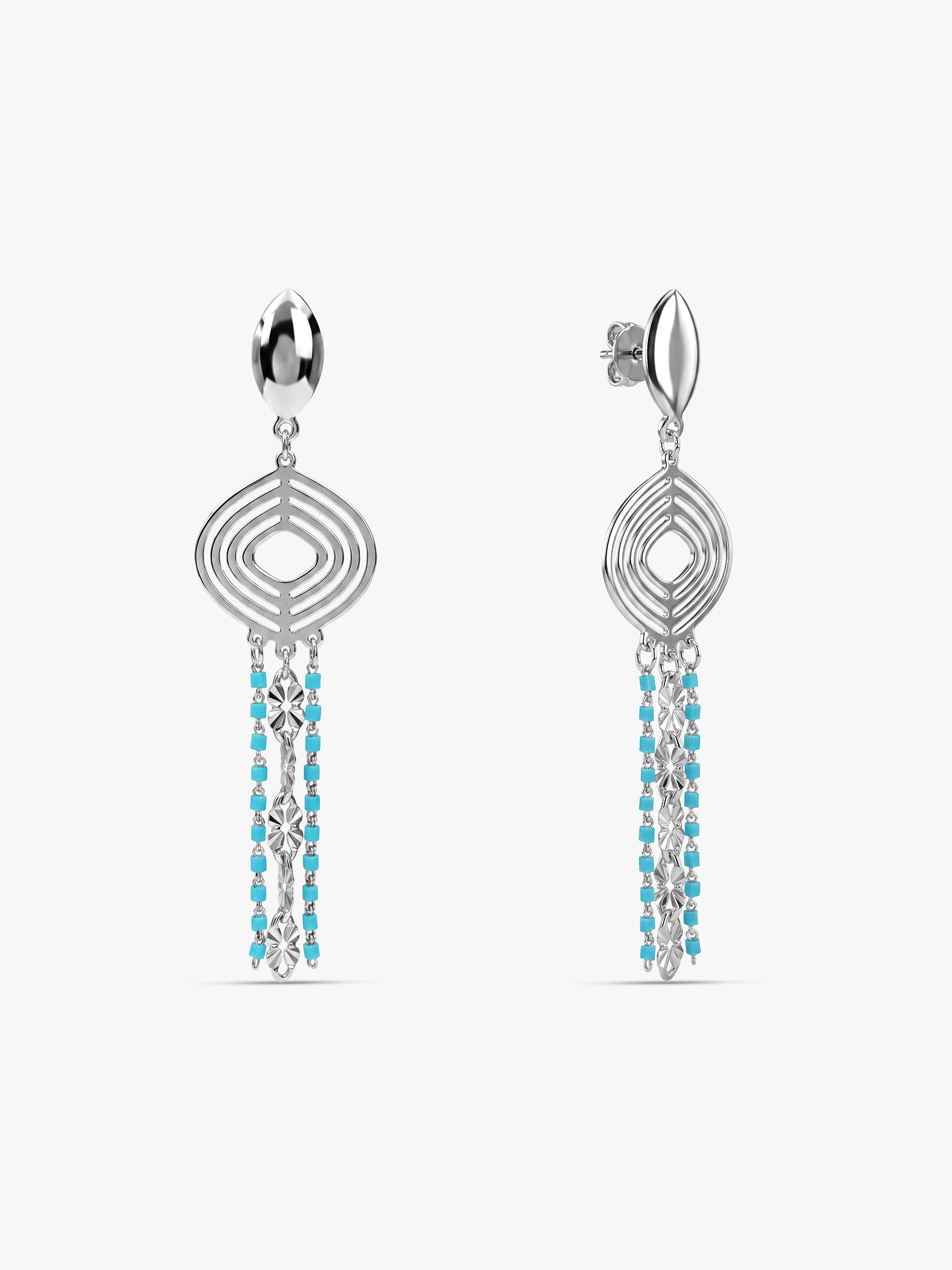 Silver Cyra Dangler Earrings