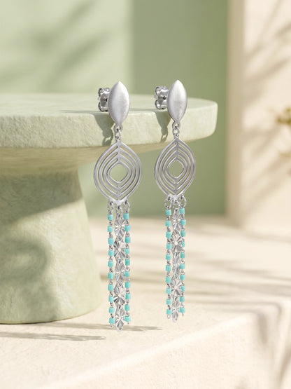 Silver Cyra Dangler Earrings