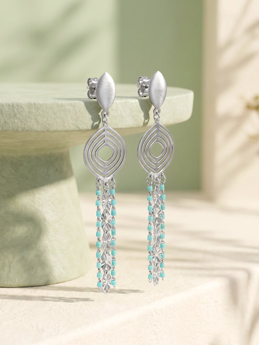 Silver Cyra Dangler Earrings