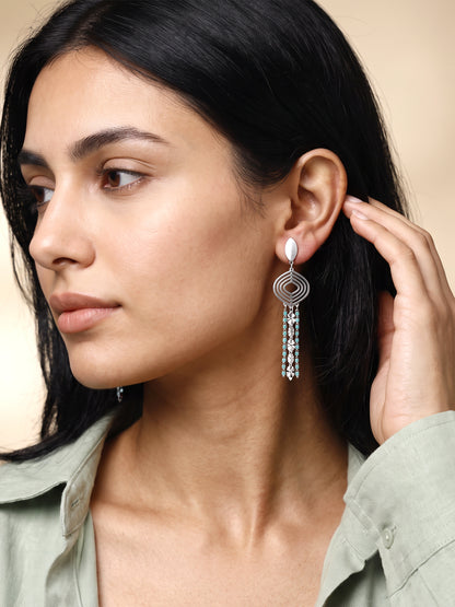 Silver Cyra Dangler Earrings