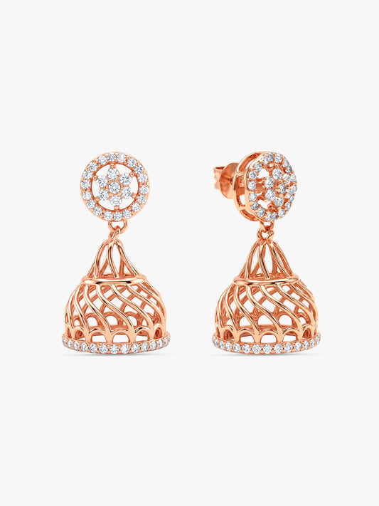 Rose Gold Mehr Jhumka